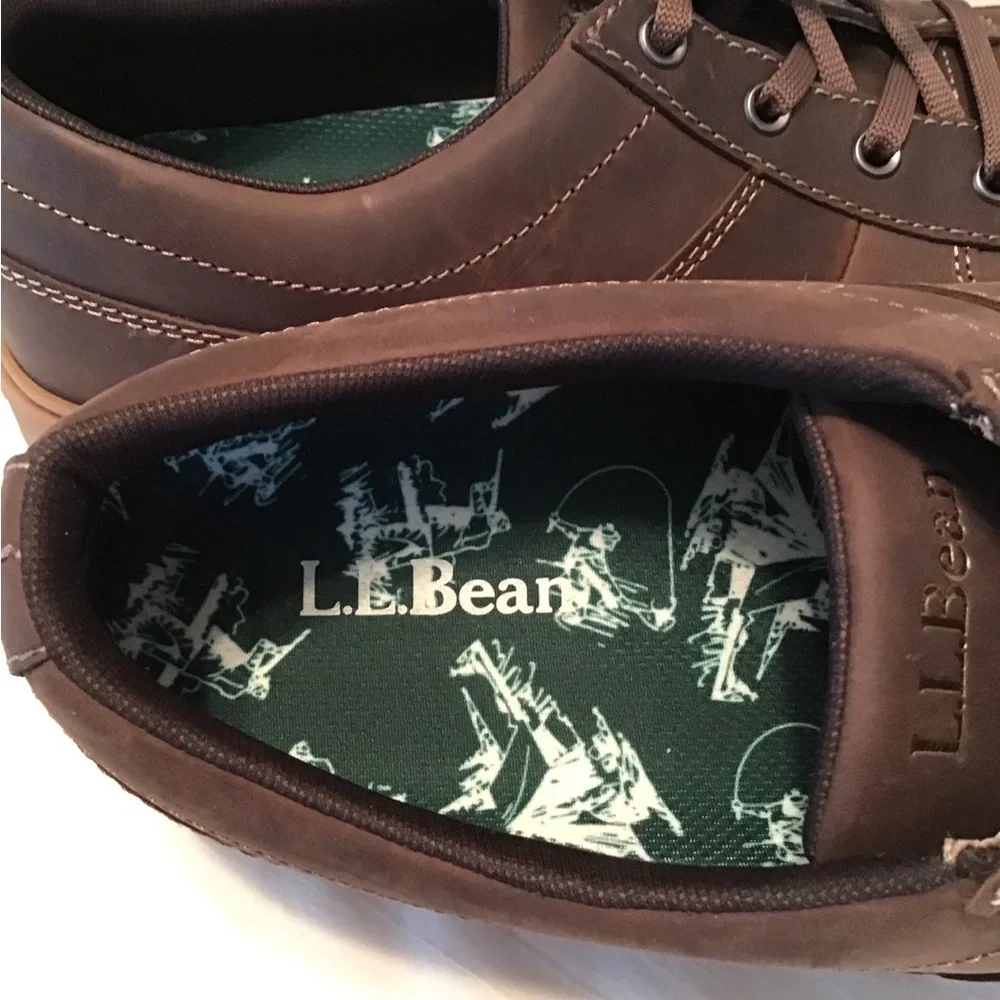 L.L. Bean mens brown leather Mountainside Oxfords NWOB - Picture 7 of 7